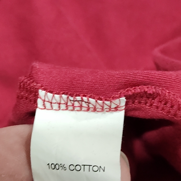 L.L. Bean Women's Red/Burgundy Supima Cotton Mock Neck Long Sleeve Pullover, L - Picture 7 of 7